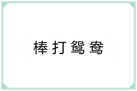棒打鸳鸯